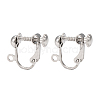 Brass Screw On Clip-on Earring Dangling Charms Pendants Setting Findings X-KK-M019-01P-1