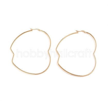 (Jewelry Parties Factory Sale)201 Stainless Steel Hoop Earrings EJEW-L243-20E-G-1